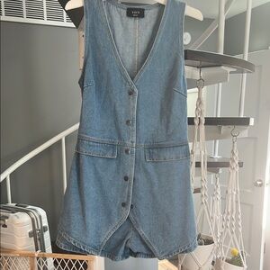 Vici Blue Denim Sleeveless Romper